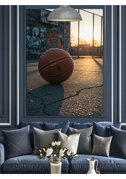 Sokak Basket Topu Dekoratif Kanvas - Mdf Ahşap Tablo fiyatları