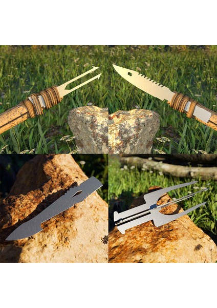® Spearset™ 4’lü Bushcraft Mızrak Ucu Seti - Avcılık ve Hayatta Kalma Ekipmanı