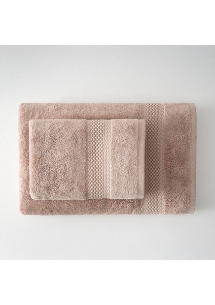 Auraline 3'lü Havlu Seti Organik Pamuk Pudra