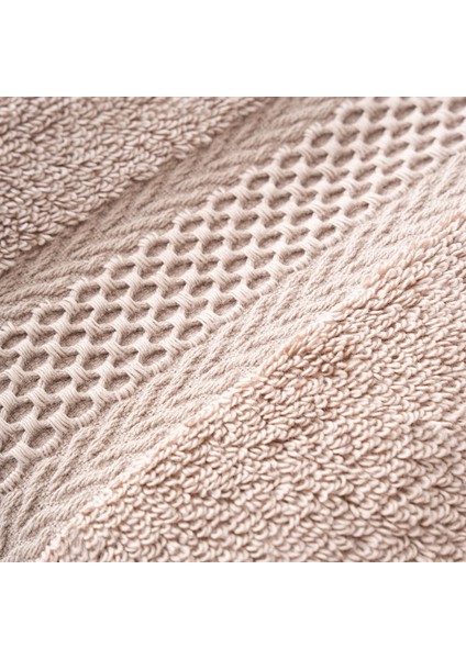 Auraline 3'lü Havlu Seti Organik Pamuk Pudra