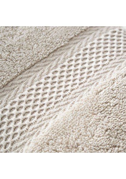 Auraline 3'lü Havlu Seti Organik Pamuk Bej