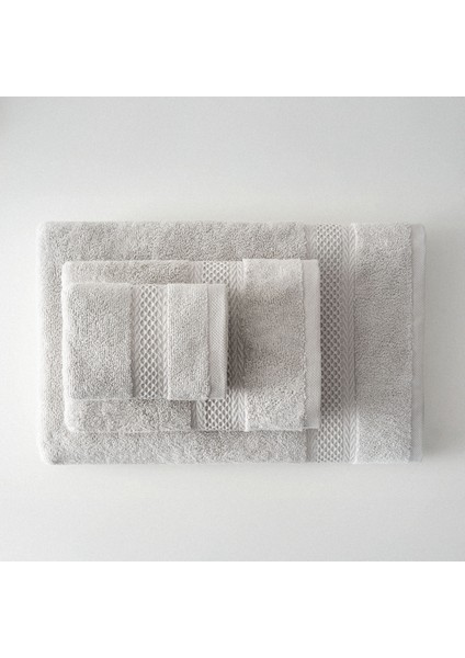 Auraline 3'lü Havlu Seti Organik Pamuk Gri