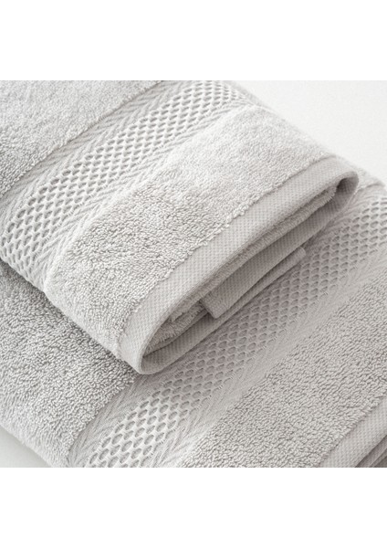 Auraline 3'lü Havlu Seti Organik Pamuk Gri
