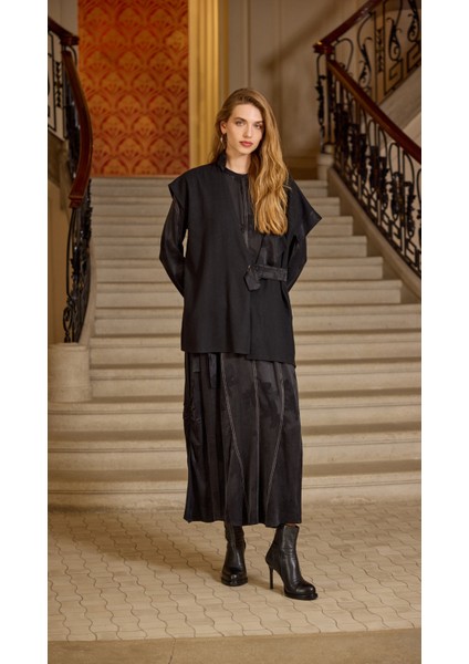 Keçe Yelekli Cupro Elbise fiyatları