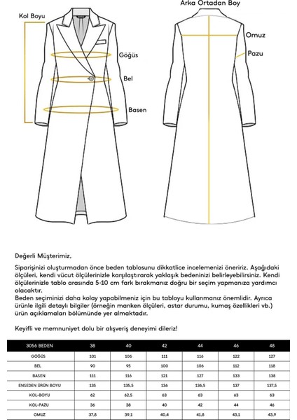 Apolet Detaylı Kruvaze Uzun Boy Kaban Siyah 3056
