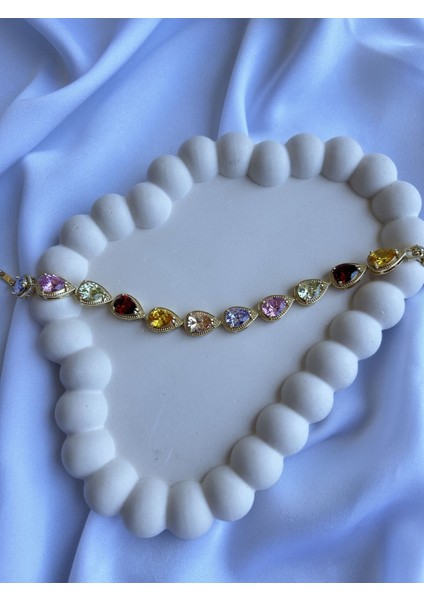 Vıp Renkli Damla Zirkon Bileklik fiyatları