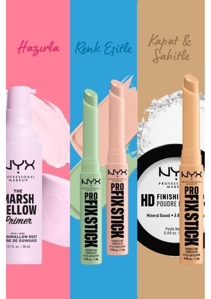 Pro Fix Stick Yeşil Ton Renk Eşitleyici Kapatıcı 0.1 g Kremsi Uzun Süre Kalıcı