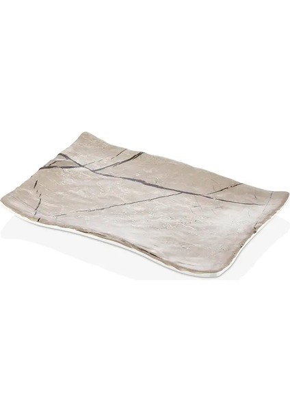 30034.CAP - Terra Cappuccino 2'li Dikdörtgen Tabak Seti 34,1X23,6 Cm, Thermoset Melamin