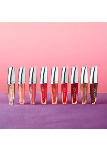 Super Gloss Dudak Parlatıcısı No:08 Pearly Chestnut Işıltılı Nemlendirici Yoğun Pigment modelleri