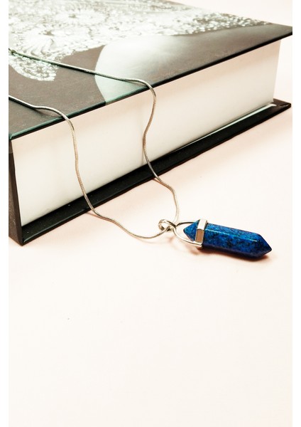 Labradorit Doğal Taşı Zincirli El Yapımı Tasarımlı Kolye Uç: 3,5 cm Zincir: 20 cm Kutulu modelleri