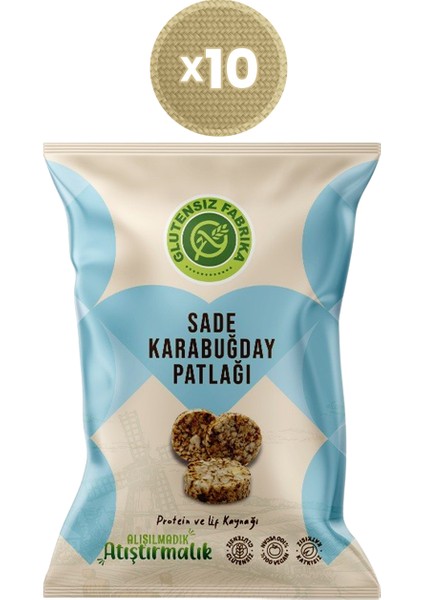 Mini Karabuğday Patlağı 24 g x 10 Adet (Glütensiz & Vegan)