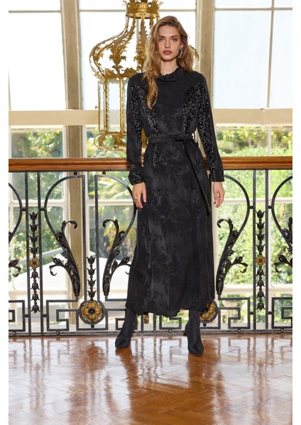 Jakarlı Cupro Elbise fiyatları