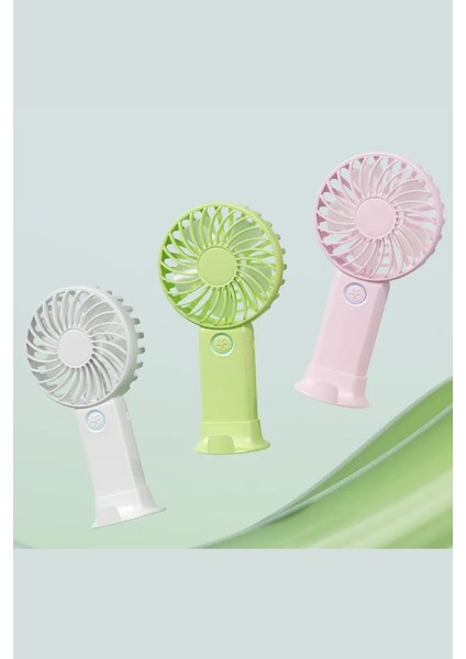 3 Hız Kademeli Şarjlı Sessiz El Vantilatörü Telefon Tutucu Özellikli El Masa Fanı