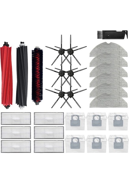Roborock S8 Plus S8+ S8 Pro Ultra G20 Elektrikli Süpürge Parçaları Için Ana Yan Fırça Mop Hepa Filtre Temizleme Rulo Fırçası (Yurt Dışından)