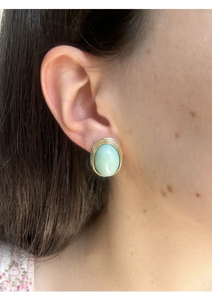 Firuze Taşlı Küpe