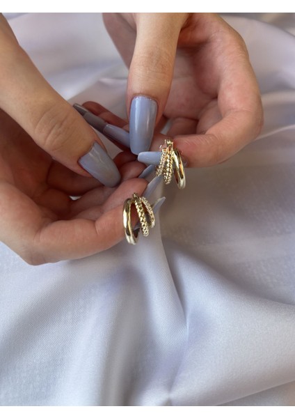 Üçlü Halka Tasarım Küpe fiyatları