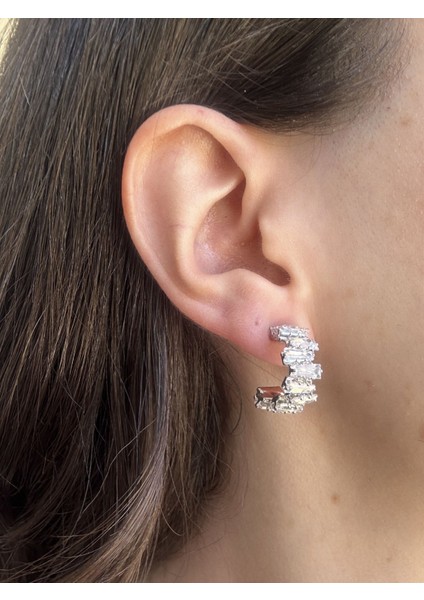 Zirkon Baget Halka Küpe