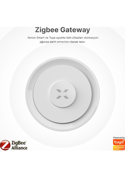 Zigbee Bağlantılı Perde Motoru Uzaktan Kumandalı ve Zigbee 3.0 & Wi-Fi & Ble Akıllı Ev Gateway Hub Seti