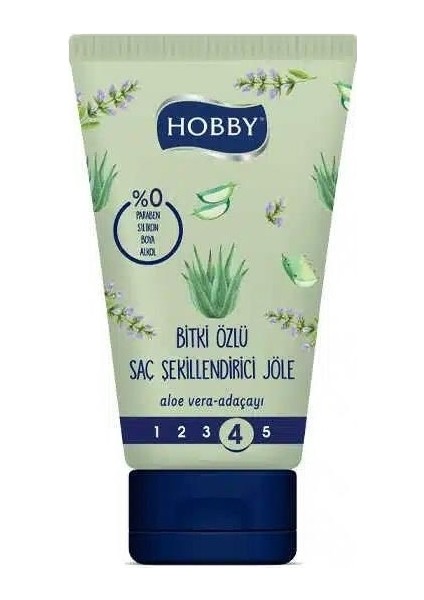 Hobby Bitki Özlü Aloe Vera Adaçayı Özlü Saç Şekillendirici Jöle 150 ml