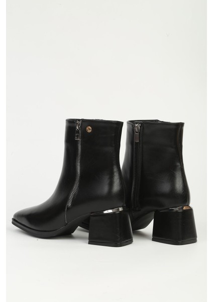 Siyah Fermuarlı Yarım Bot PC-54971 modelleri