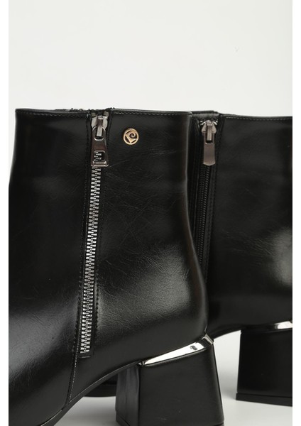 Siyah Fermuarlı Yarım Bot PC-54971 fırsatları