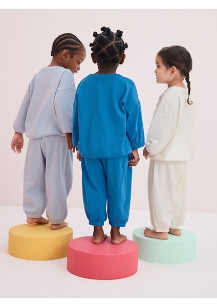 Pamuklu Mavi Hayvan Desenli Uzun Kollu 3'lü Alt Üst Takım fiyatları