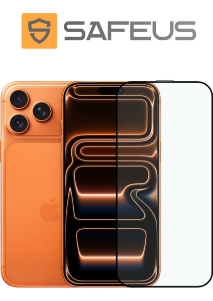 iPhone 17 Pro Max 9h+ Tam Kaplayan Toz Filtreli Parmak Izi Bırakmayan Safir Ekran Koruyucu Cam