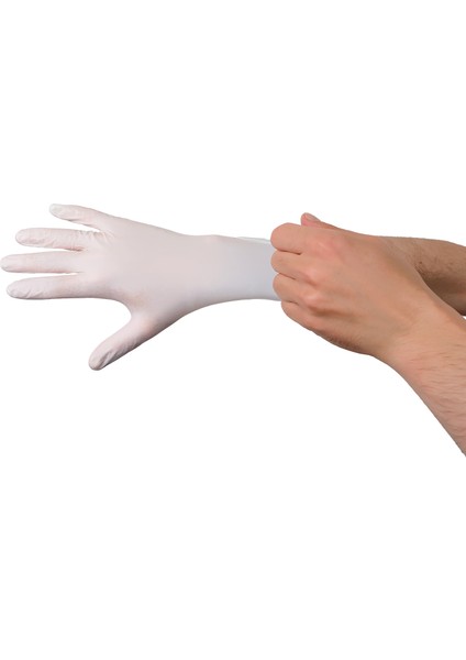 10 Paket Lateks Pudralı Mua. Eldiveni 100'LÜ L fiyatları