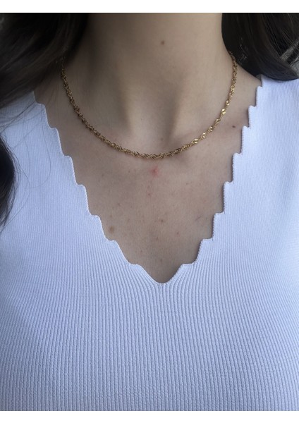 Gold Sarmal Zincir Kolye