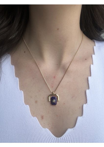 Yıldızlı Kuars Taş Kolye