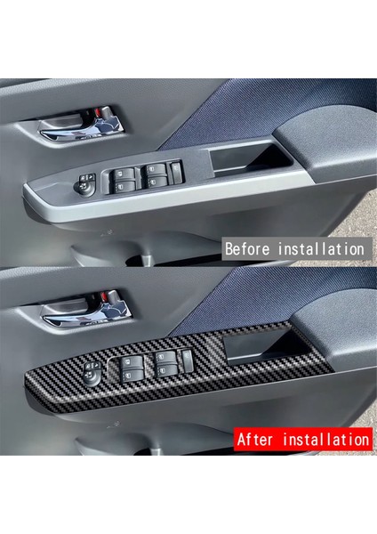 Araba Cam Anahtarı Paneli Trim Sticker Toyota Roomy 2022 Rhd Karbon Fiber Desenli Cam Kaldırma Kontrol Paneli (Yurt Dışından) modelleri