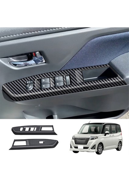 Araba Cam Anahtarı Paneli Trim Sticker Toyota Roomy 2022 Rhd Karbon Fiber Desenli Cam Kaldırma Kontrol Paneli (Yurt Dışından) fırsatları