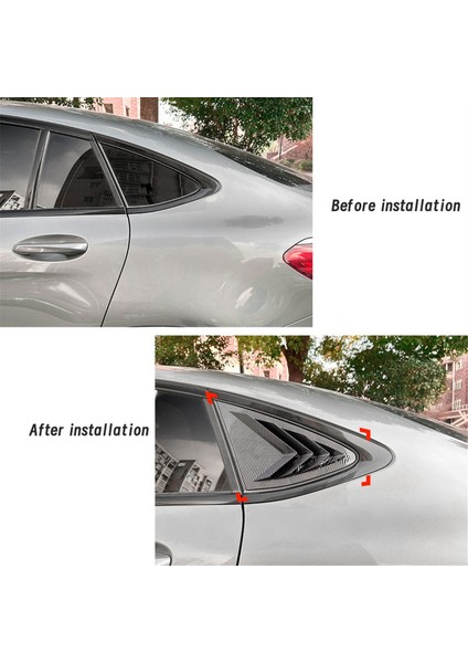 Araba Arka Üçgen Pencere Panjurları Panjurlar Perdeler Kapak Trimi Benz Glc Coupe C253 2016-2022 Karbon Fiber Rengi (Yurt Dışından) modelleri