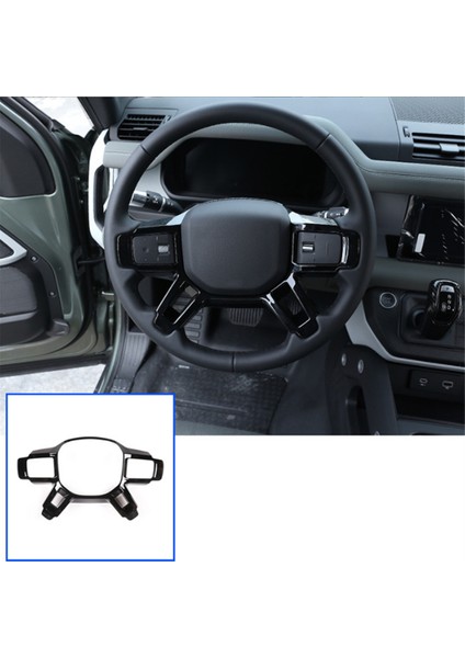 Araba Direksiyon Simidi Trim Sticker Direksiyon Simidi Düğmeleri Trim Çerçevesi Land Rover Defender 90 110 130 2020-2024 (Yurt Dışından) fiyatları