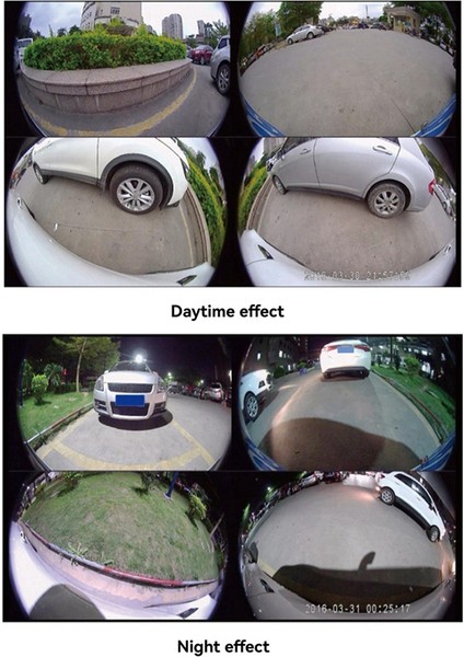 360 Derece Altın Lensli Araba Kamerası Çevre Görünümü Hd Sağ+Sol+Ön+Arka Görünüm Kamera Sistemi Android Auto Radyo Için (Yurt Dışından) fiyatları