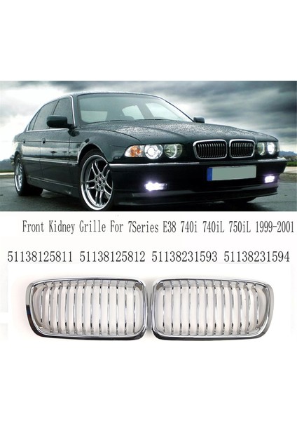 Bmw 7serisi E38 740I 740IL 750IL 1999-2001 Araba Izgarası Ön Böbrek Izgarası Yarış Izgaraları (Yurt Dışından) fırsatları