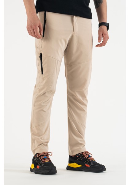 Erkek Taş Rengi Nefes Alan Likralı 4 Cepli Outdoor Pantolon fiyatları