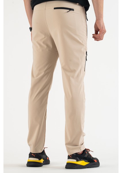 Erkek Taş Rengi Nefes Alan Likralı 4 Cepli Outdoor Pantolon fırsatları