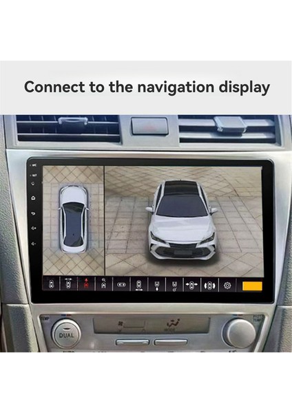 360 Derece Altın Lensli Araba Kamerası Çevre Görünümü Hd Sağ+Sol+Ön+Arka Görünüm Kamera Sistemi Android Auto Radyo Için (Yurt Dışından) indirimleri