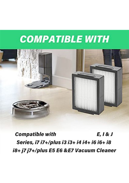 Yedek Parçalar Irobot Roomba Için Uyumlu Hepa Filtresi I7 I7+ I3 I3+ E5 E6 E7 Robot Vakum Süpürge Aksesuarları (Yurt Dışından) fırsatları