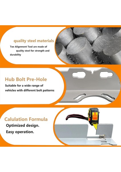 Evrensel Araba Tekerlek Hizalama Plaka Aracı Araba Ayak Tahtası Tekerlek Hizalama Aracı 2 Ölçüm Bandı ile Araba Suv Gümüş (Yurt Dışından) fiyatları