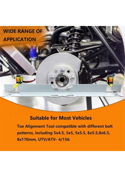 Evrensel Araba Tekerlek Hizalama Plaka Aracı Araba Ayak Tahtası Tekerlek Hizalama Aracı 2 Ölçüm Bandı ile Araba Suv Gümüş (Yurt Dışından) indirimleri