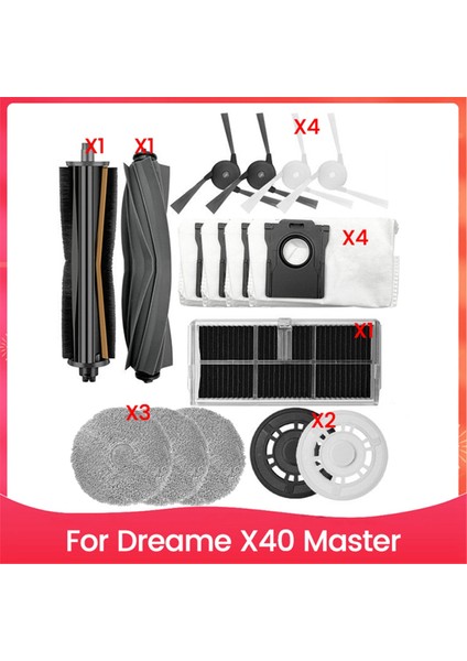 16PCS Fırça Paspas Filtre Toz Torbası ve Paspas Bez Tutucu Kiti Dreame X40 Ana Vakıma Süpürge Yedek Parçaları (Yurt Dışından)