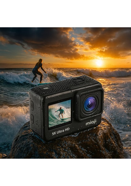 Action 12 Pro 5K 30FPS 24MP Çift Ekran 170° Aksiyon Kamerası - Kumanda ve Mikrofon Hediyeli modelleri