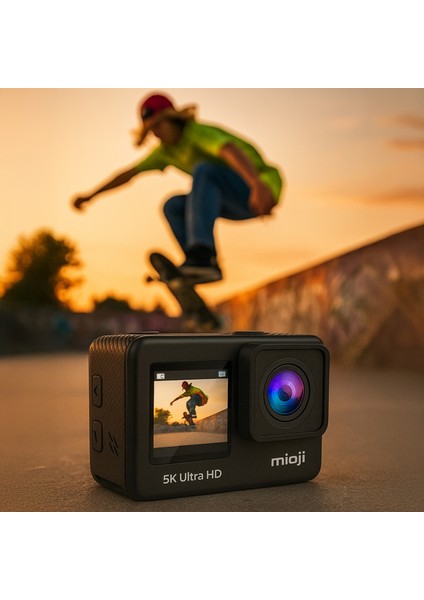 Action 12 Pro 5K 30FPS 24MP Çift Ekran 170° Aksiyon Kamerası - Kumanda ve Mikrofon Hediyeli indirimleri