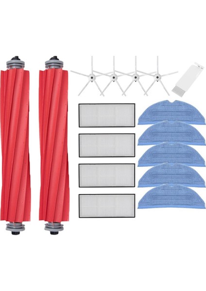 Roborock S7 S70 S7MAX T7S T7S Plus Ana Fırça Hepa Filtre Mop Pad Yedek Parçalar Vakum Süpürge Aksesuarları Beyaz (Yurt Dışından)
