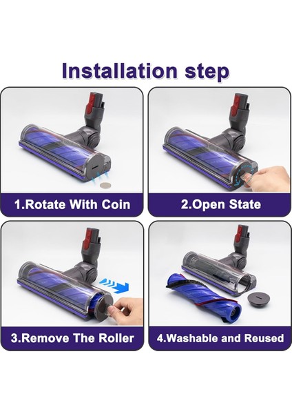 Dyson Elektrikli Süpürgeler Için Hızlı Çıkarılabilir Karışmaz Başlık (Yurt Dışından) fırsatları