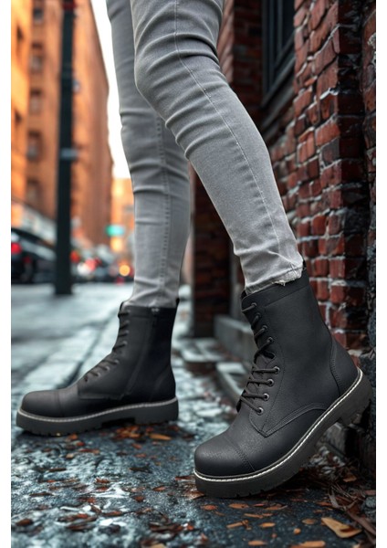 Erkek Askeri Bot Siyah MN009