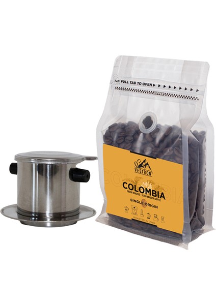 Outdoor Kahve Tanışma Seti Phin Filter Vietnam Kahve Demleme Filtresi ve Kolombiya|filtre KAHVE|250G