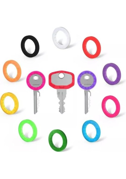 30X Silikon Anahtar Başlığı Esnek Elastik Başlık Karışık Renk